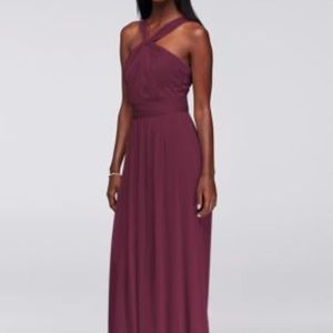 Y-Neck Halter Long Dress
